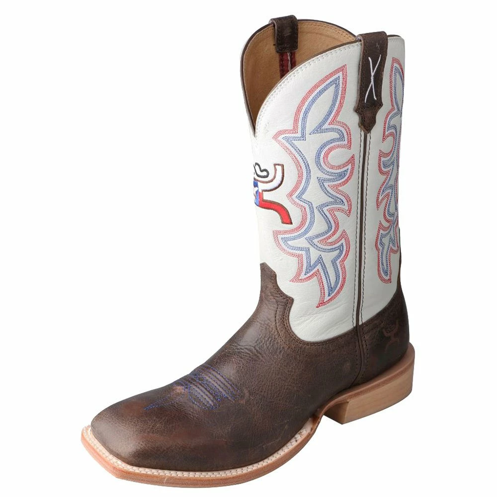 Twisted X Men's Hooey By Brown With White Top 12in. Cowboy Boots 3 Twisted X Men's Hooey By Brown With White Top 12in. Cowboy Boots