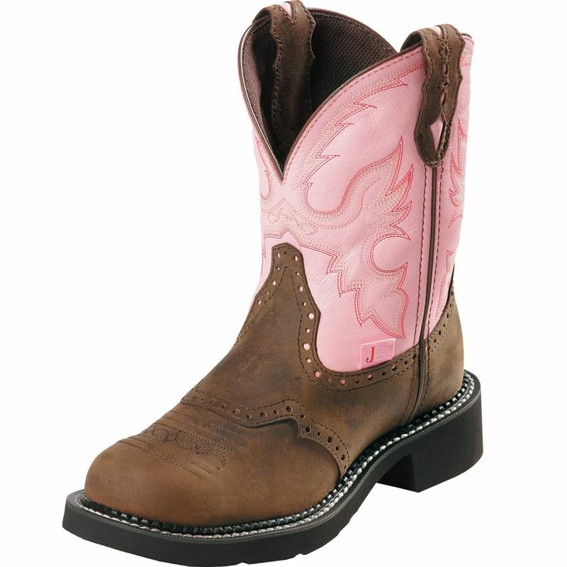 Justin Boots Women's Bay Apache Pink Top Cowgirl Boots 3 Justin Boots Women's Bay Apache Pink Top Cowgirl Boots