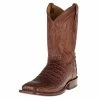 Tony Lama Men's Cognac Horn Back Caiman Square Toe Cowboy Boots -Justin Boots Store 97572 default l