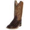 Old West Childs Brown Horn Back Gator Tan Canyon Cowboy Boots -Justin Boots Store 98476 default l