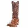Tanner Mark Boots Men's Rustic Cognac Full Quill Ostrich Print Square Toe Cowboy Boot 2 Tanner Mark Boots Men's Rustic Cognac Full Quill Ostrich Print Square Toe Cowboy Boot -Justin Boots Store 99672 default l