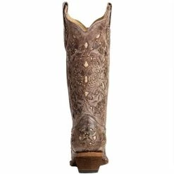 Women's Corral Brown Crater Bone Inlay Studded Cowgirl Boots 10 Women's Corral Brown Crater Bone Inlay Studded Cowgirl Boots -Justin Boots Store A1098 4