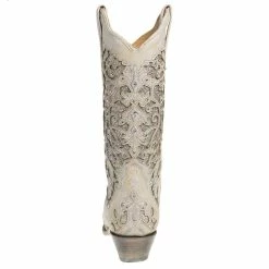Corral Women's White Glitter Inlay Boots -Justin Boots Store A3322 3