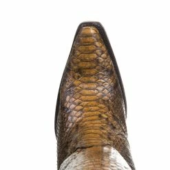 Corral Women's Tan Full Python 15' Snip Toe Boots -Justin Boots Store A3667 4