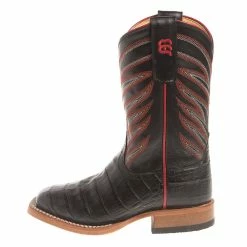 Anderson Bean Kids Black Caiman Print Cowboy Boots -Justin Boots Store ABK3005 2