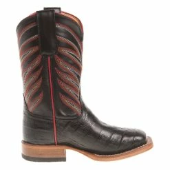 Anderson Bean Kids Black Caiman Print Cowboy Boots -Justin Boots Store ABK3005 4