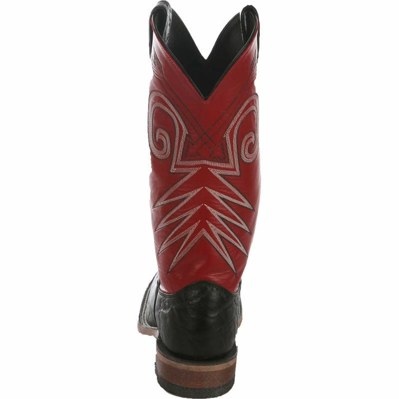 Men's Justin Bent Rail Black Wildebeest Cowboy Boots 6 Men's Justin Bent Rail Black Wildebeest Cowboy Boots - Image 4