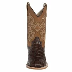 Old West Childs Brown Horn Back Gator Tan Canyon Cowboy Boots -Justin Boots Store BSC1830 1