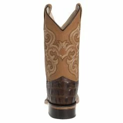 Old West Childs Brown Horn Back Gator Tan Canyon Cowboy Boots -Justin Boots Store BSC1830 3 688d9421 5ae4 47f8 bd86 bd058c67fce1