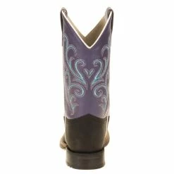 Old West Kids Purple Top Brown Foot Cowgirl Boots -Justin Boots Store BSC1907 3