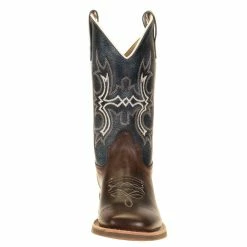 Alternative view of Old West Kids Wipe Out Blue Shaft Brown Foot Cowboy Boots