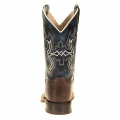 Old West Youth Wipe Out Blue Shaft Brown Foot Cowboy Boots -Justin Boots Store BSC1914 31