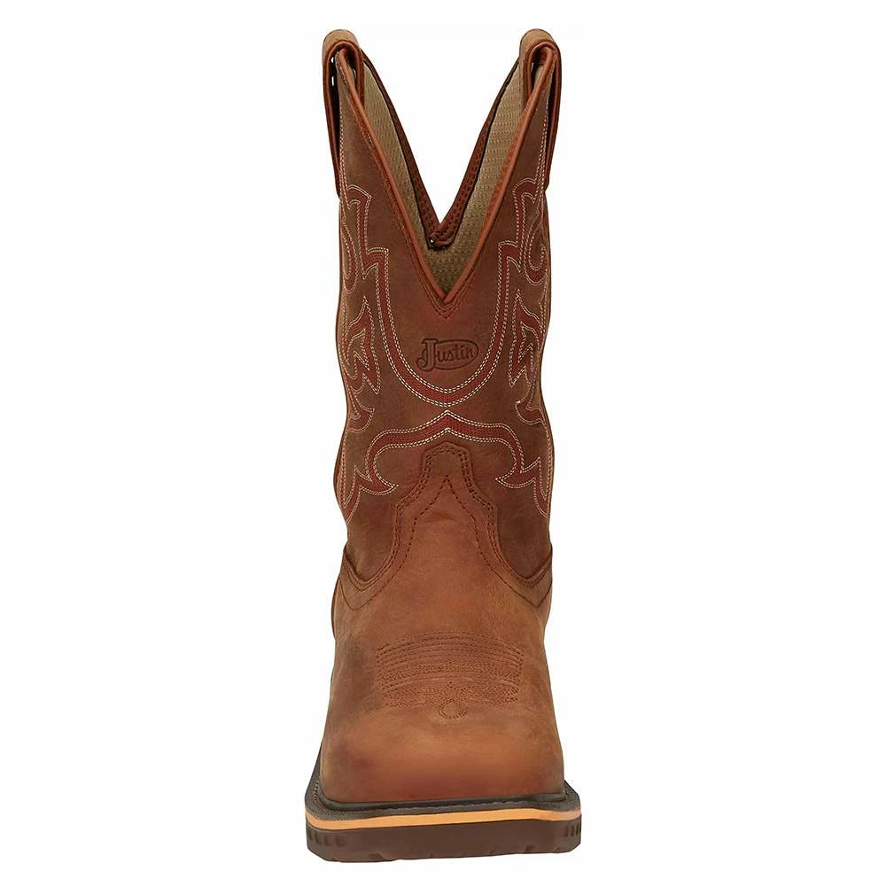 Justin Boots Men`s Resistor Russett 13` Russett H20 Soft Toe Square Work Boot 5 Justin Boots Men`s Resistor Russett 13` Russett H20 Soft Toe Square Work Boot - Image 3