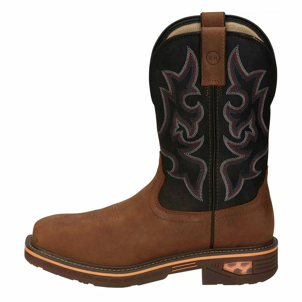 Justin Boots Men's Russett Resistor Caramel 13in. Black H20 Nano Comp Work Boot 6 Justin Boots Men's Russett Resistor Caramel 13in. Black H20 Nano Comp Work Boot - Image 4
