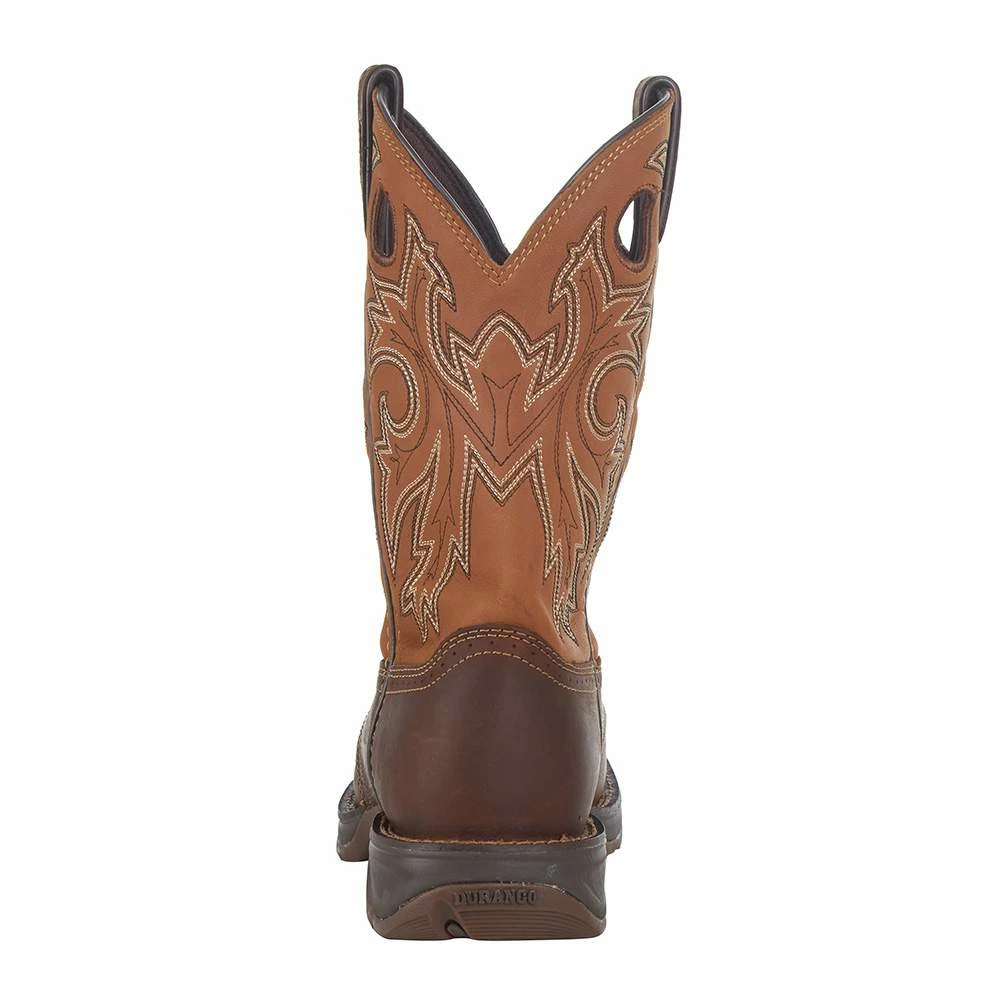 Durango Boots Men`s Rebel Brown 11` Tan Saddle Top Soft Toe 6 Durango Boots Men`s Rebel Brown 11` Tan Saddle Top Soft Toe - Image 4