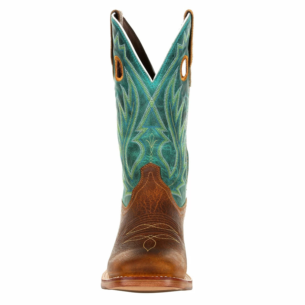 Durango Boots Men`s Golden Brown 12` Turquoise Top Cowboy Boot 4 Durango Boots Men`s Golden Brown 12` Turquoise Top Cowboy Boot - Image 2