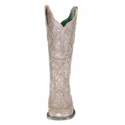Women's Corral White Full Inlay Boots 8 Women's Corral White Full Inlay Boots -Justin Boots Store G1514 1