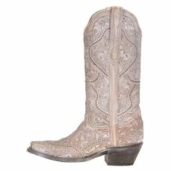 Women's Corral White Full Inlay Boots 9 Women's Corral White Full Inlay Boots -Justin Boots Store G1514 2