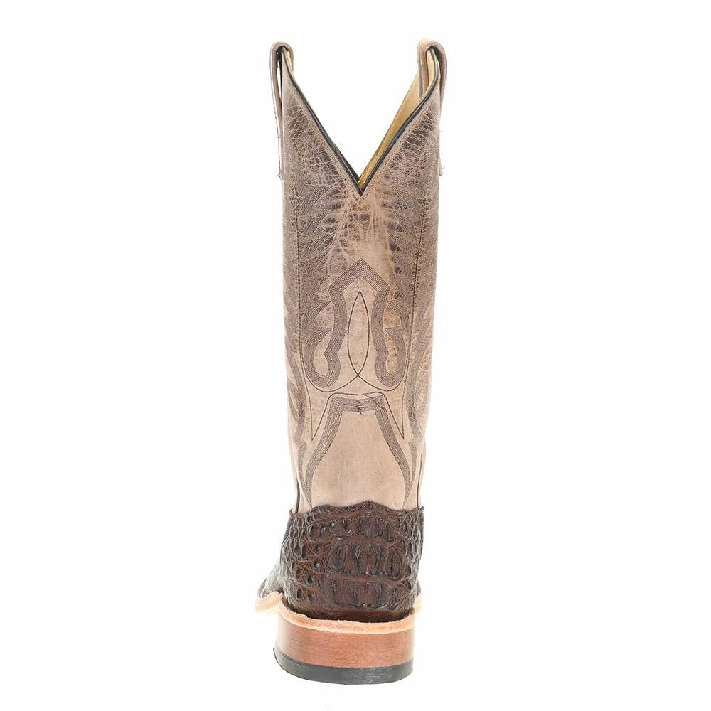 Anderson Bean Men's Chocolate Hornback Caiman 13in. Bone Mad Dog Top Square Toe Boots 5 Anderson Bean Men's Chocolate Hornback Caiman 13in. Bone Mad Dog Top Square Toe Boots - Image 3