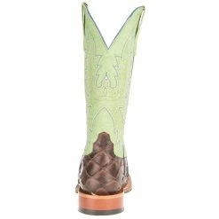 Horsepower Men's Choc Filet Fo Fish Green Sensation Cowboy Boots 10 Horsepower Men's Choc Filet Fo Fish Green Sensation Cowboy Boots -Justin Boots Store HP1824 3