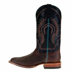 Men's Horsepower Distressed Bison 13in.Black Ranch Top Cowboy Boots 10 Men's Horsepower Distressed Bison 13in.Black Ranch Top Cowboy Boots -Justin Boots Store HP1854 9881