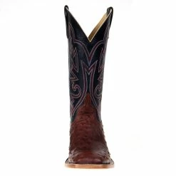 Horsepower Men's Brandy Lux Full Quill Ostrich 13in Black Top Square Toe Boots 9 Horsepower Men's Brandy Lux Full Quill Ostrich 13in Black Top Square Toe Boots -Justin Boots Store HP8015 1