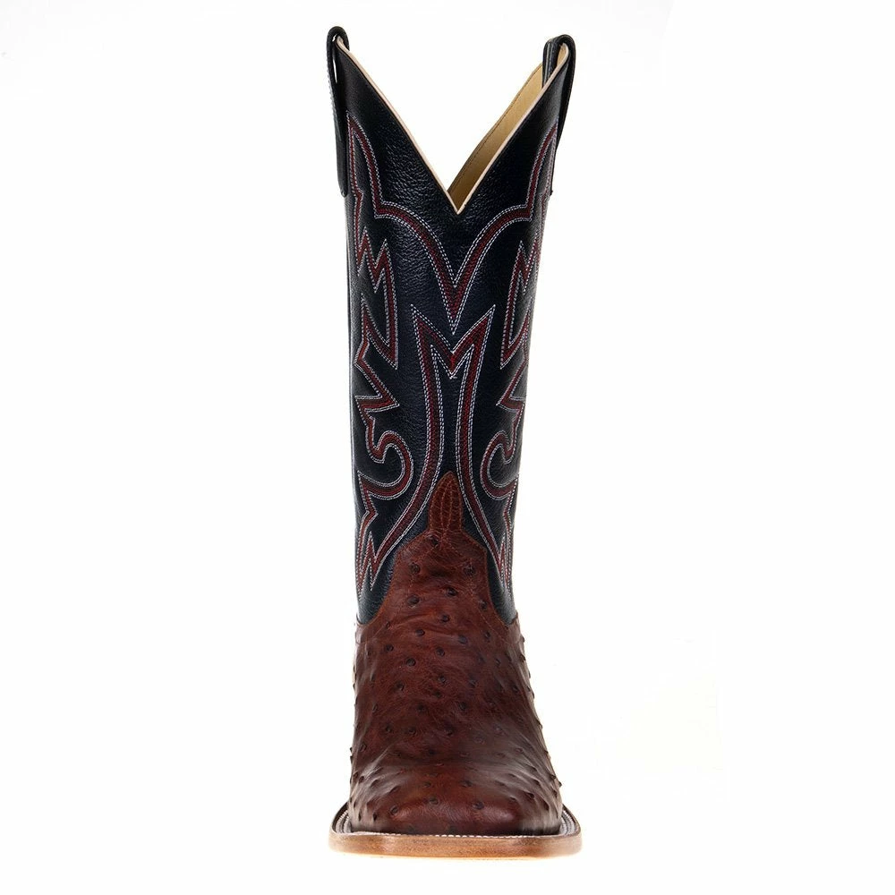 Horsepower Men's Brandy Lux Full Quill Ostrich 13in Black Top Square Toe Boots 4 Horsepower Men's Brandy Lux Full Quill Ostrich 13in Black Top Square Toe Boots - Image 2