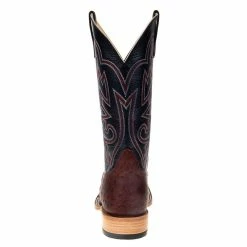 Horsepower Men's Brandy Lux Full Quill Ostrich 13in Black Top Square Toe Boots 11 Horsepower Men's Brandy Lux Full Quill Ostrich 13in Black Top Square Toe Boots -Justin Boots Store HP8015 3