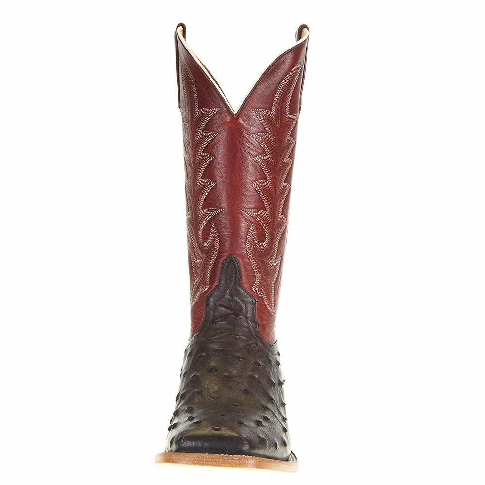 Horsepower Boots Men's Horsepower Top Hand Nicotine Lux Full Quill Ostrich 13in. Red Sinsation Top Boot 4 Horsepower Boots Men's Horsepower Top Hand Nicotine Lux Full Quill Ostrich 13in. Red Sinsation Top Boot - Image 2