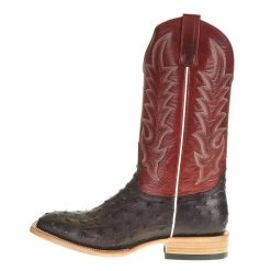 Horsepower Boots Men's Horsepower Top Hand Nicotine Lux Full Quill Ostrich 13in. Red Sinsation Top Boot 9 Horsepower Boots Men's Horsepower Top Hand Nicotine Lux Full Quill Ostrich 13in. Red Sinsation Top Boot -Justin Boots Store HP8016 2