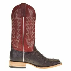 Horsepower Boots Men's Horsepower Top Hand Nicotine Lux Full Quill Ostrich 13in. Red Sinsation Top Boot 11 Horsepower Boots Men's Horsepower Top Hand Nicotine Lux Full Quill Ostrich 13in. Red Sinsation Top Boot -Justin Boots Store HP8016 4