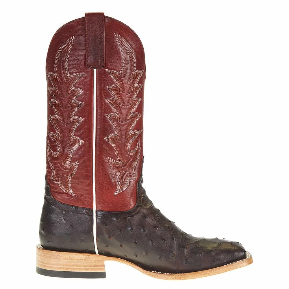 Horsepower Boots Men's Horsepower Top Hand Nicotine Lux Full Quill Ostrich 13in. Red Sinsation Top Boot 7 Horsepower Boots Men's Horsepower Top Hand Nicotine Lux Full Quill Ostrich 13in. Red Sinsation Top Boot - Image 5