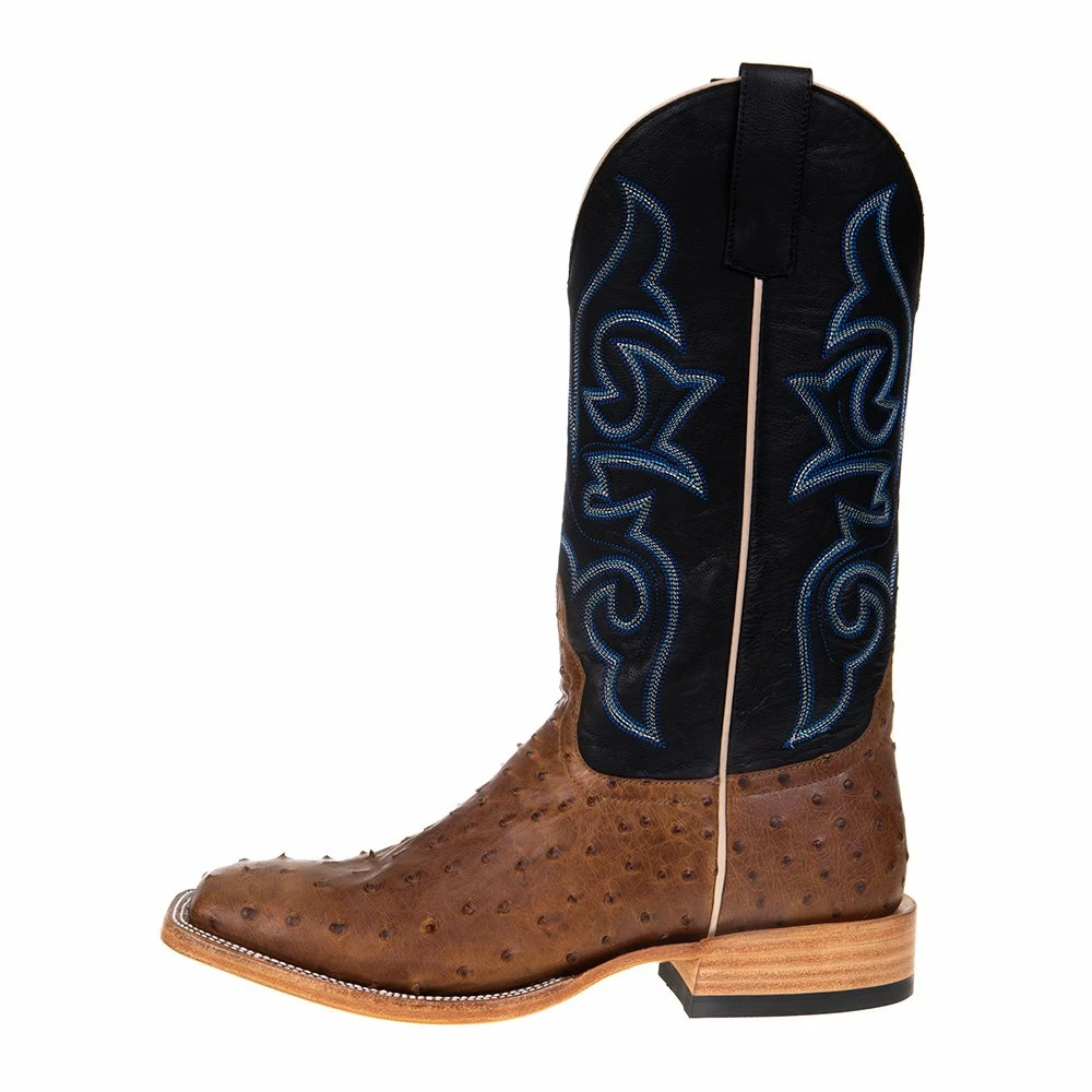 Horsepower Men's Oryx Full Quill Ostrich 13in. Black Top Square Toe Boots 5 Horsepower Men's Oryx Full Quill Ostrich 13in. Black Top Square Toe Boots - Image 3