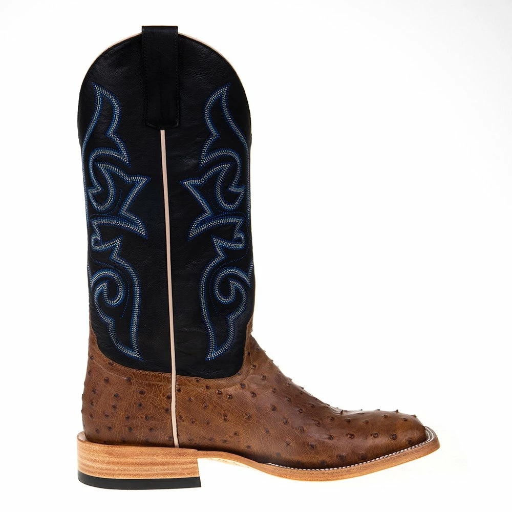 Horsepower Men's Oryx Full Quill Ostrich 13in. Black Top Square Toe Boots 7 Horsepower Men's Oryx Full Quill Ostrich 13in. Black Top Square Toe Boots - Image 5