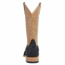 Horsepower Boots Men's Top Hand Black Matte Big Bass 13in. Tan Sinsation Top Boot 10 Horsepower Boots Men's Top Hand Black Matte Big Bass 13in. Tan Sinsation Top Boot -Justin Boots Store HP8062 4
