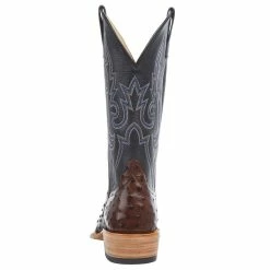 Horsepower Boots Men's Top Hand Kango Tobac Full Quill Ostrich 13' Black Pull Up Top TK Toe Boot 11 Horsepower Boots Men's Top Hand Kango Tobac Full Quill Ostrich 13' Black Pull Up Top TK Toe Boot -Justin Boots Store HP9505 4