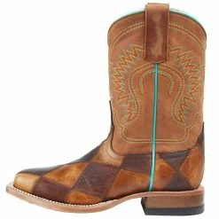 Horsepower Boots Kid's Crazy Train Patchwork Cowboy Boots -Justin Boots Store HPK1053 3