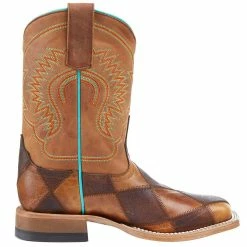 Horsepower Boots Kid's Crazy Train Patchwork Cowboy Boots -Justin Boots Store HPK1053 5