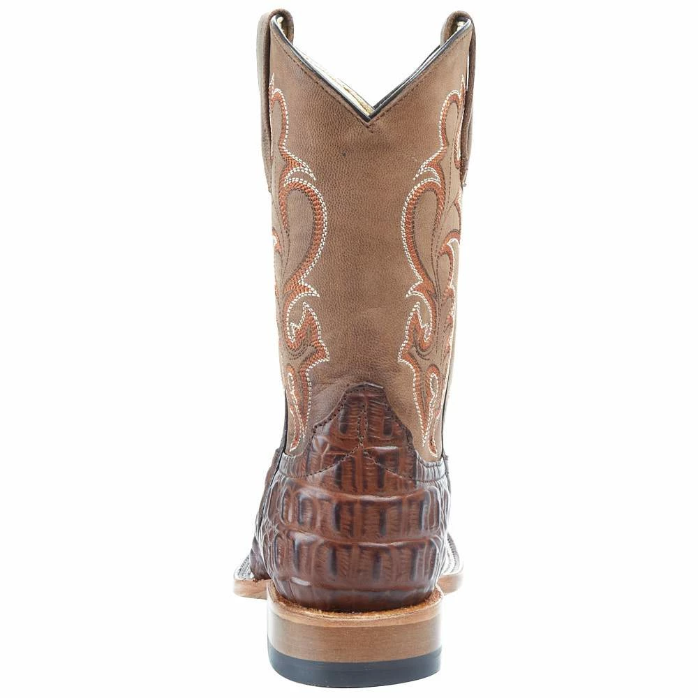 Horsepower Boots Kid's Chocolate Nile Print Cowboy Boots 6 Horsepower Boots Kid's Chocolate Nile Print Cowboy Boots - Image 4