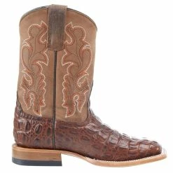 Horsepower Boots Kid's Chocolate Nile Print Cowboy Boots 11 Horsepower Boots Kid's Chocolate Nile Print Cowboy Boots -Justin Boots Store HPK1070 5