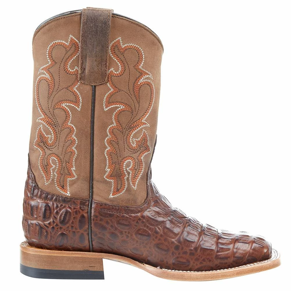 Horsepower Boots Kid's Chocolate Nile Print Cowboy Boots 7 Horsepower Boots Kid's Chocolate Nile Print Cowboy Boots - Image 5