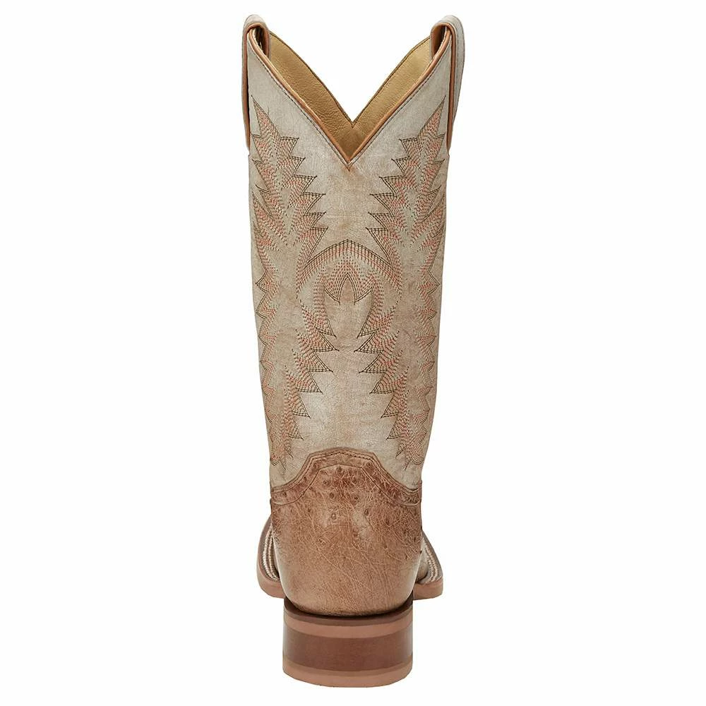 Justin Boots Men's Vintage Tan Smooth Ostrich Cowboy Boot 6 Justin Boots Men's Vintage Tan Smooth Ostrich Cowboy Boot - Image 4