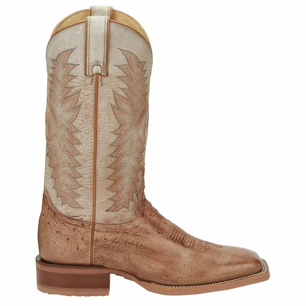 Justin Boots Men's Vintage Tan Smooth Ostrich Cowboy Boot 7 Justin Boots Men's Vintage Tan Smooth Ostrich Cowboy Boot - Image 5