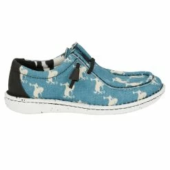 Justin Boots Women's Hazer Turquoise And Broncs Casual 9 Justin Boots Women's Hazer Turquoise And Broncs Casual -Justin Boots Store JL178 03