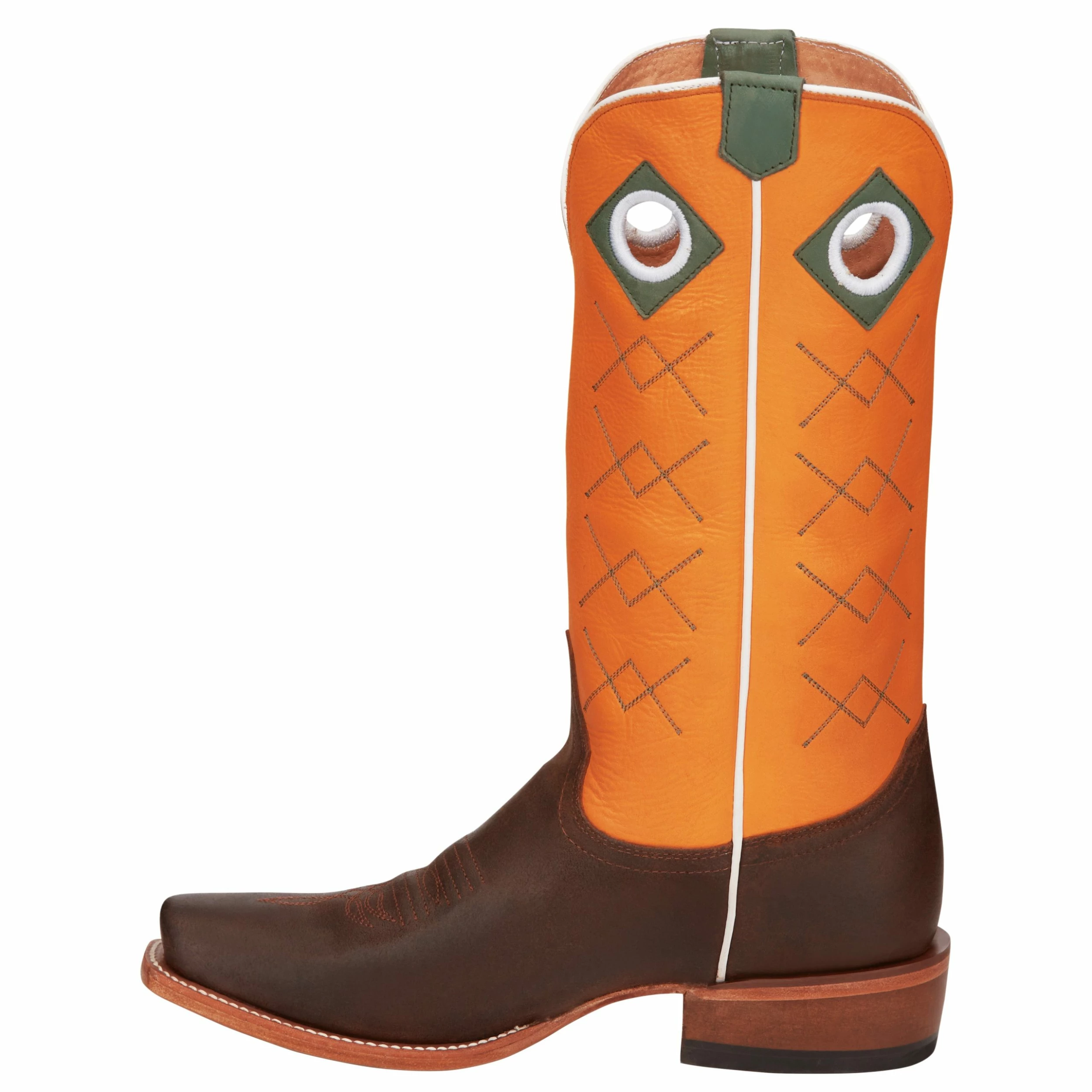 Justin Boots Mens Billet Brown 13in Sunrise Orange Cowhide Top Boot 5 Justin Boots Mens Billet Brown 13in Sunrise Orange Cowhide Top Boot - Image 3