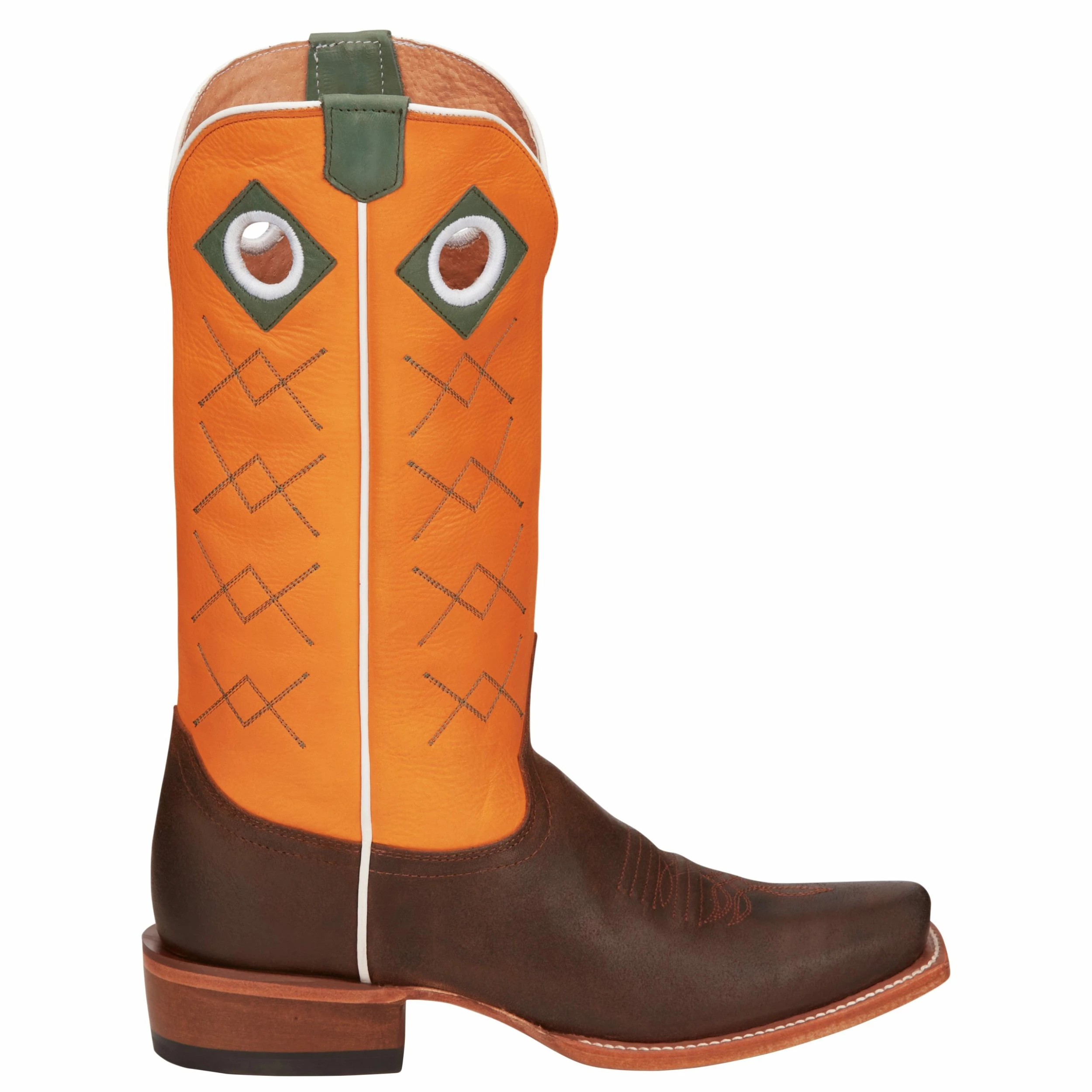 Justin Boots Mens Billet Brown 13in Sunrise Orange Cowhide Top Boot 7 Justin Boots Mens Billet Brown 13in Sunrise Orange Cowhide Top Boot - Image 5