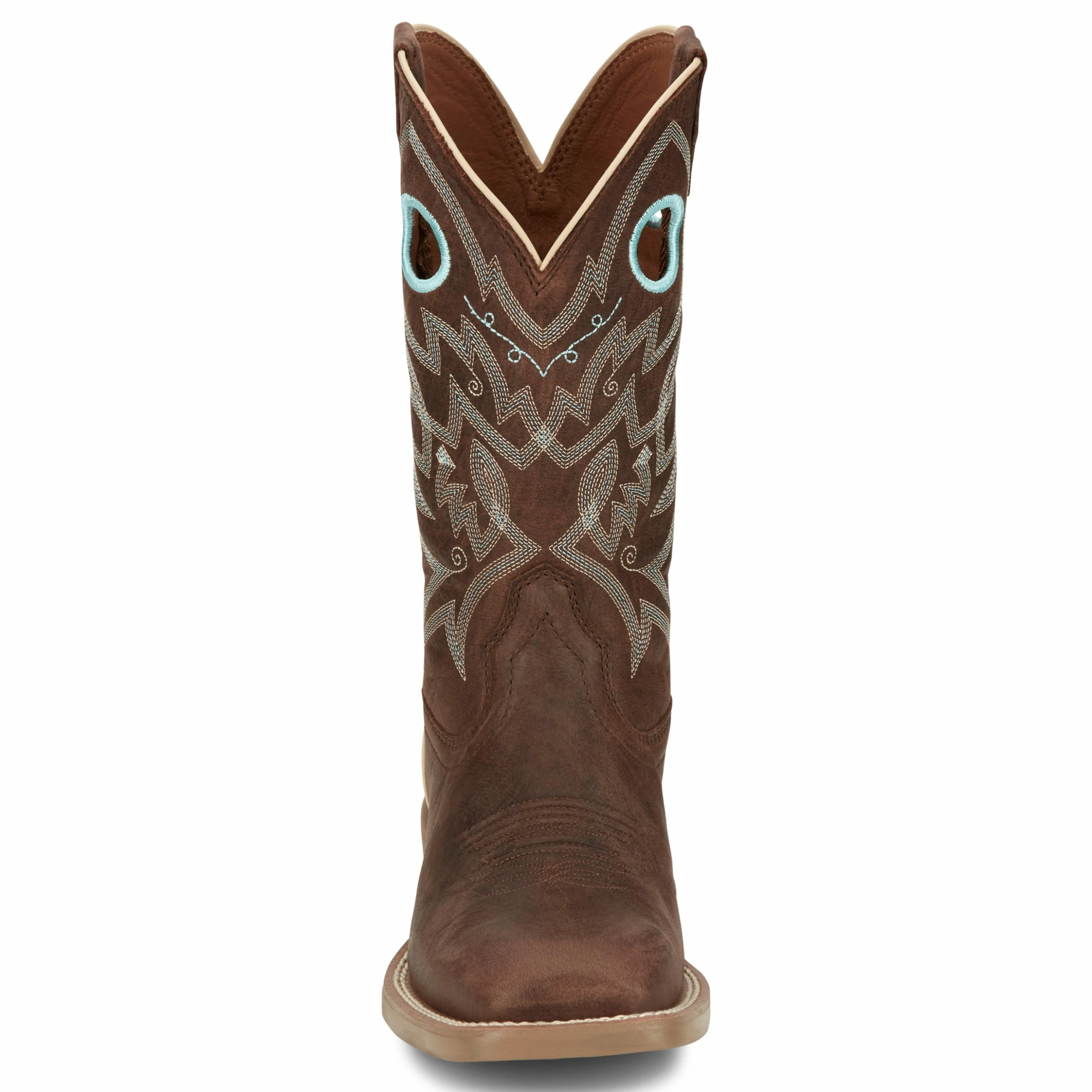 Justin Boots Women's Stampede Liberty Spicy Brown 11 In Top Square Toe Cowgirl Boot 7 Justin Boots Women's Stampede Liberty Spicy Brown 11 In Top Square Toe Cowgirl Boot - Image 5