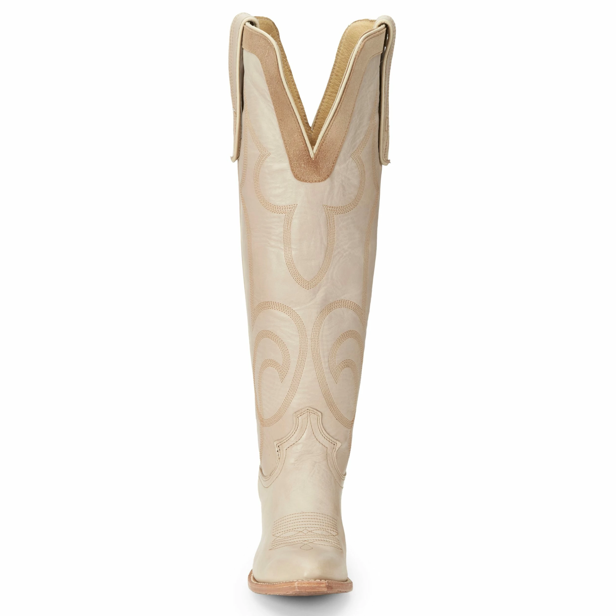 Justin Boots Women's Vintage Verlie Vanilla 17 In Top Round Toe Cowgirl Boot 7 Justin Boots Women's Vintage Verlie Vanilla 17 In Top Round Toe Cowgirl Boot - Image 5