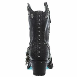 Lane Boots Women's Jet Black Showdown 7.5 In Top Bootie -Justin Boots Store LB0489C 04