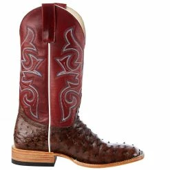 Macie Bean Boots Women's Macie Bean Top Hand Kango Tobacco Full Quill Ostrich Red Fools Top Cowgirl Boot -Justin Boots Store M2001 5